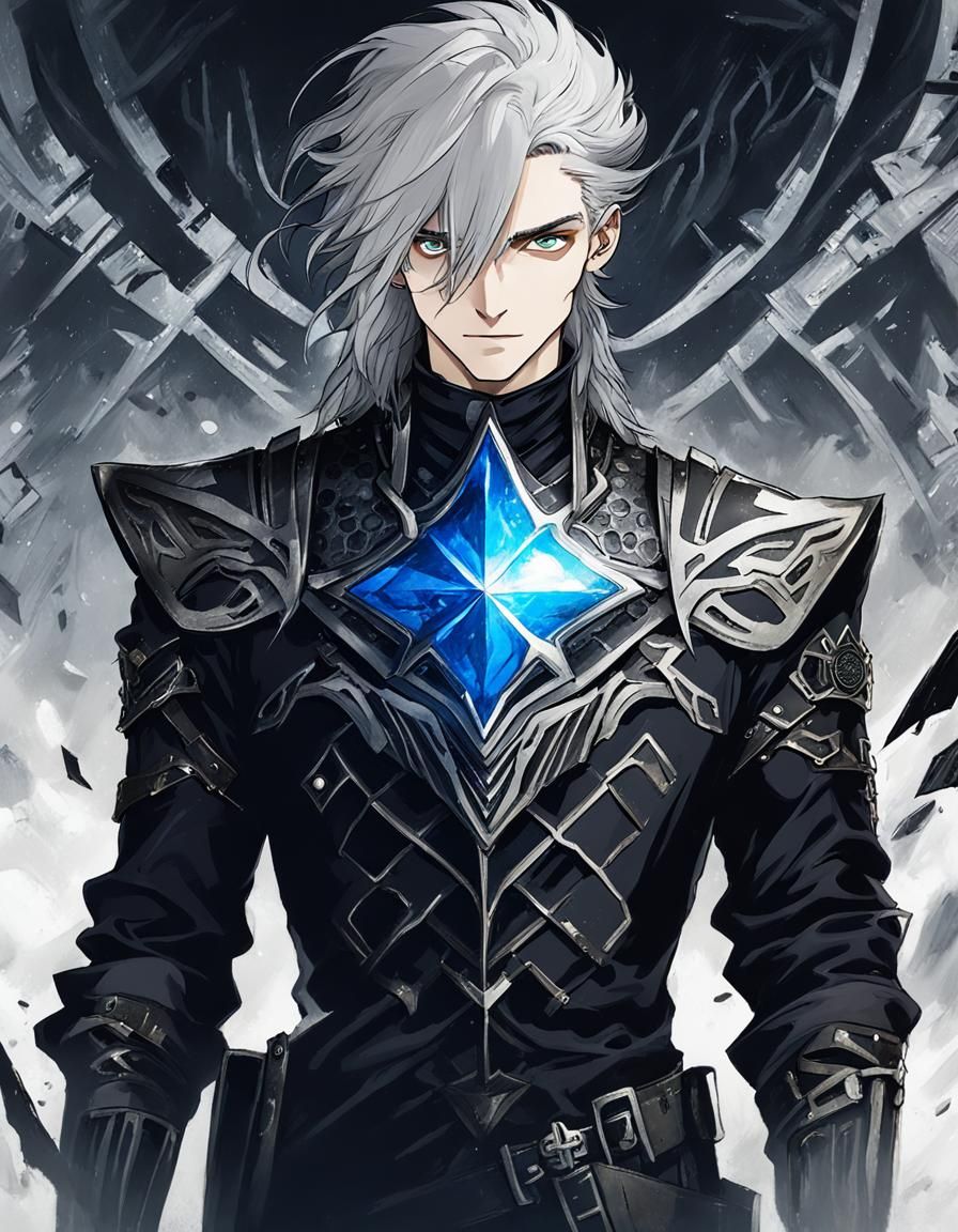 Boy with silver hair