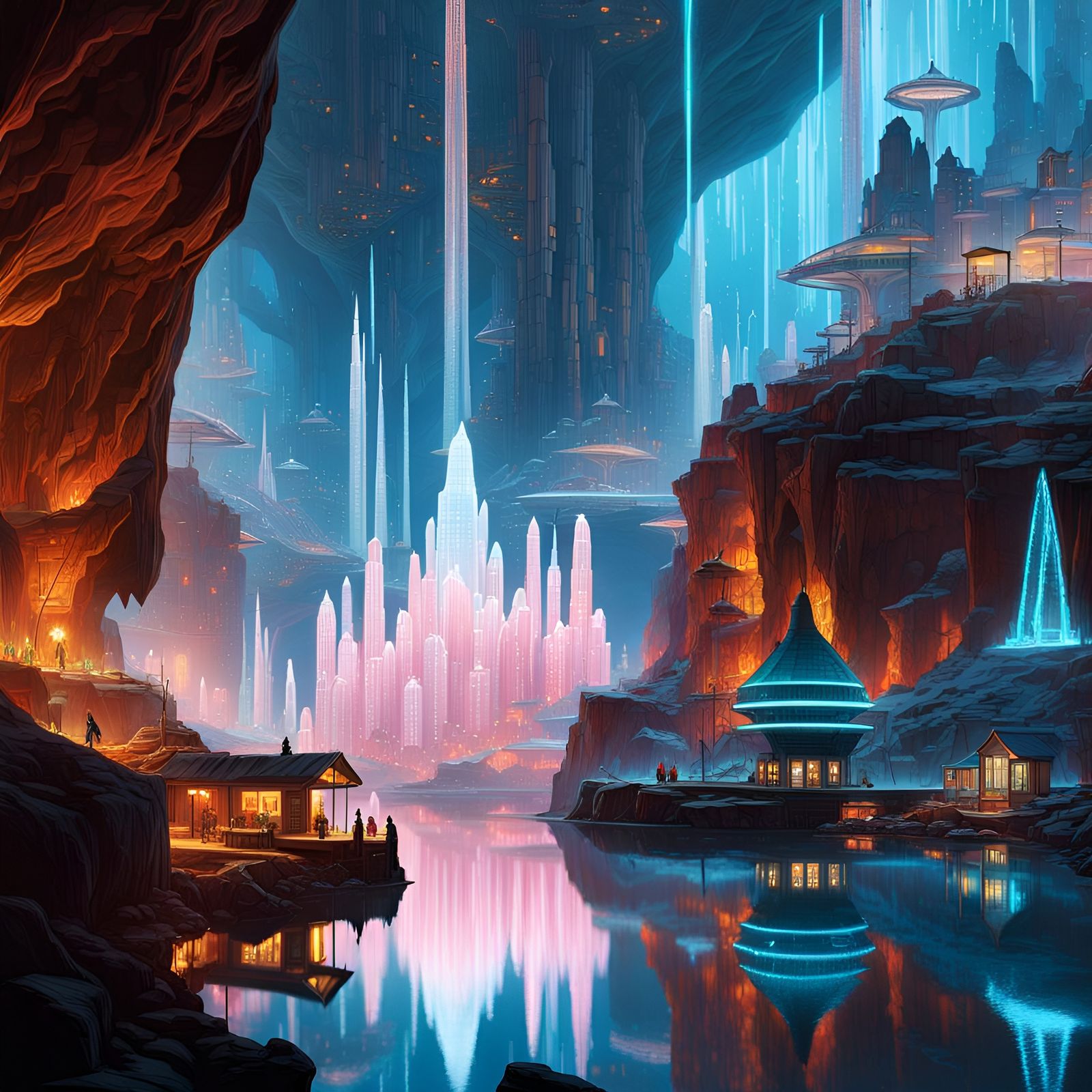 Underground futuristic city    by @S Ibrahim