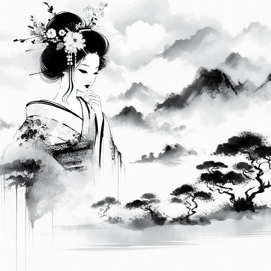 Pensive geisha