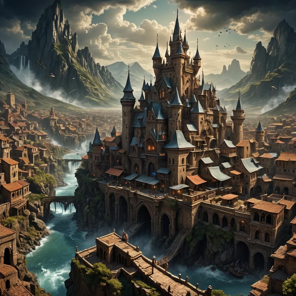 Pink Benevolent Figure Helping Many People