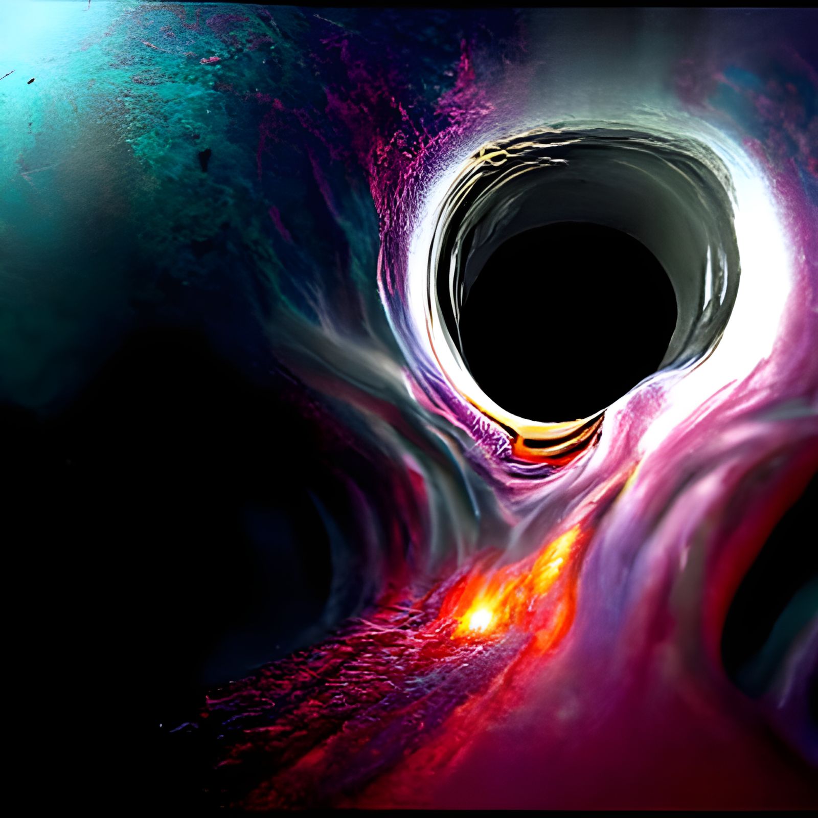 Inside a black hole - AI Generated Artwork - NightCafe Creator