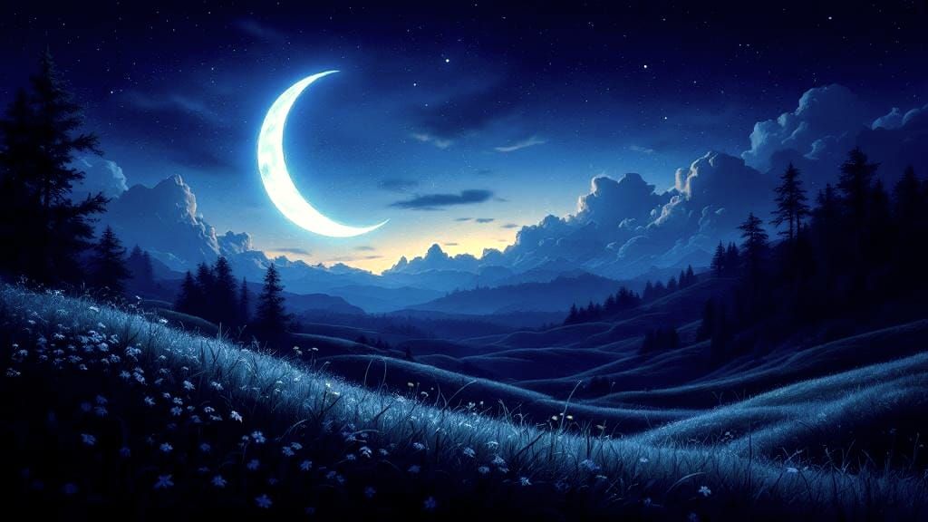 moon over meadows