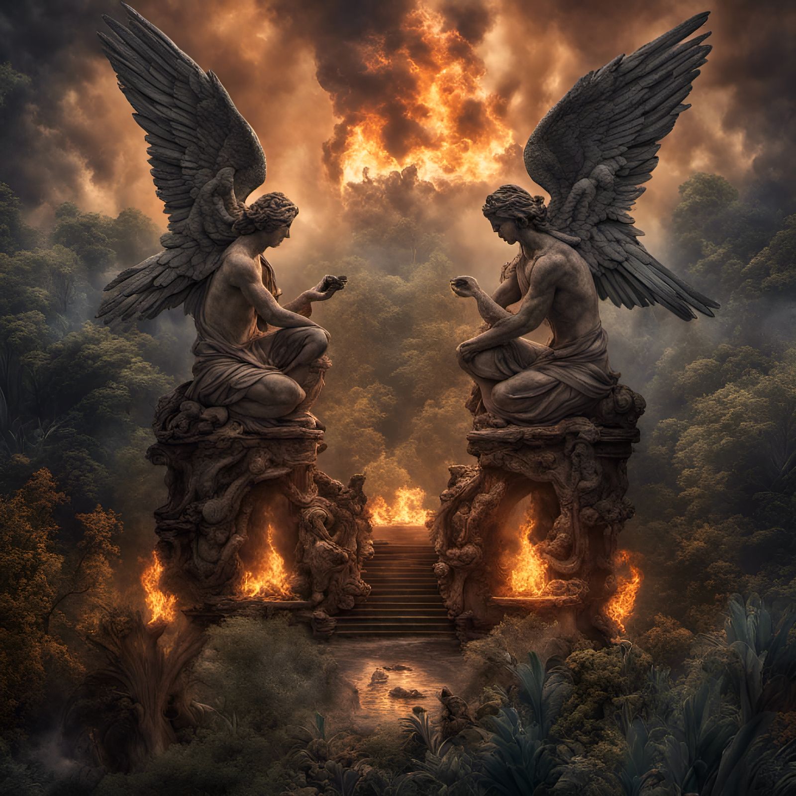 The Gates of the burning gardens of Eden  by @Karlos Fandango