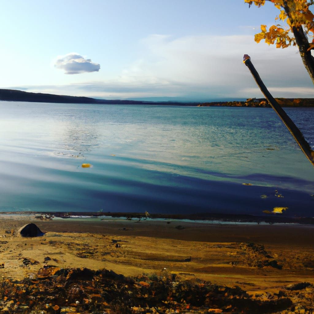 Just Plain Joy autumn landscape water lake ocean