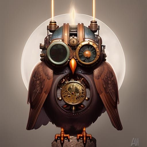 Steampunk owl