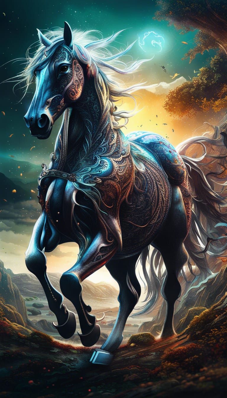 Divine horse - AI Generated Artwork - NightCafe Creator