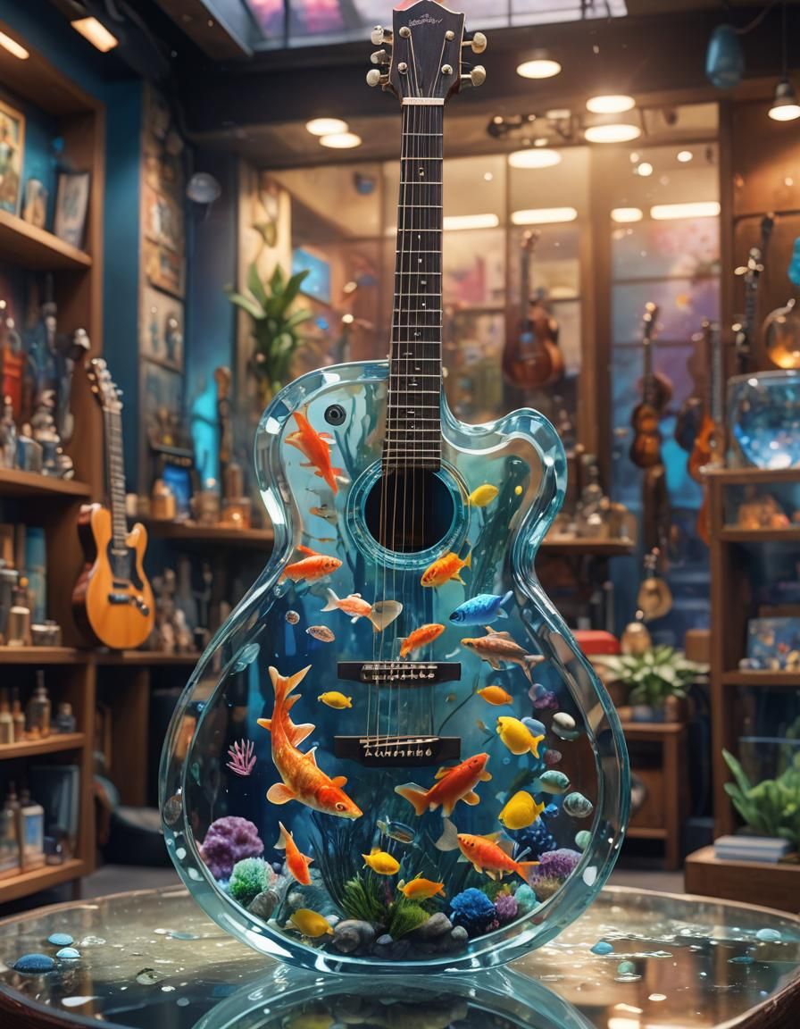 Aquarium Guitar  by @CatchingZZZ