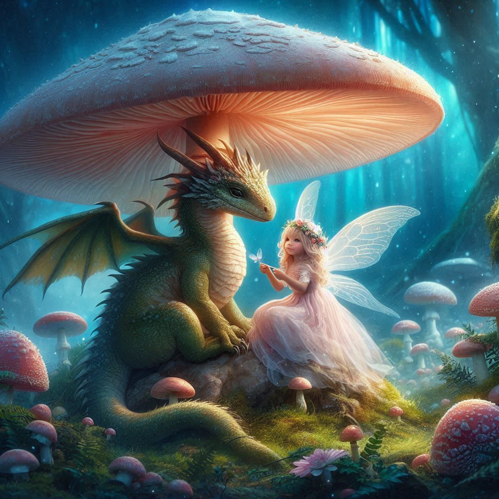 dragon and a fairy.