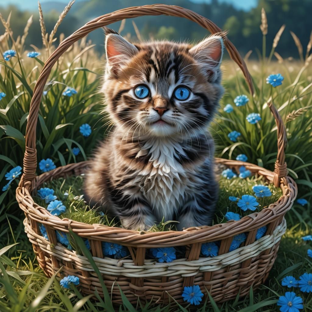 Kitten in a Basket