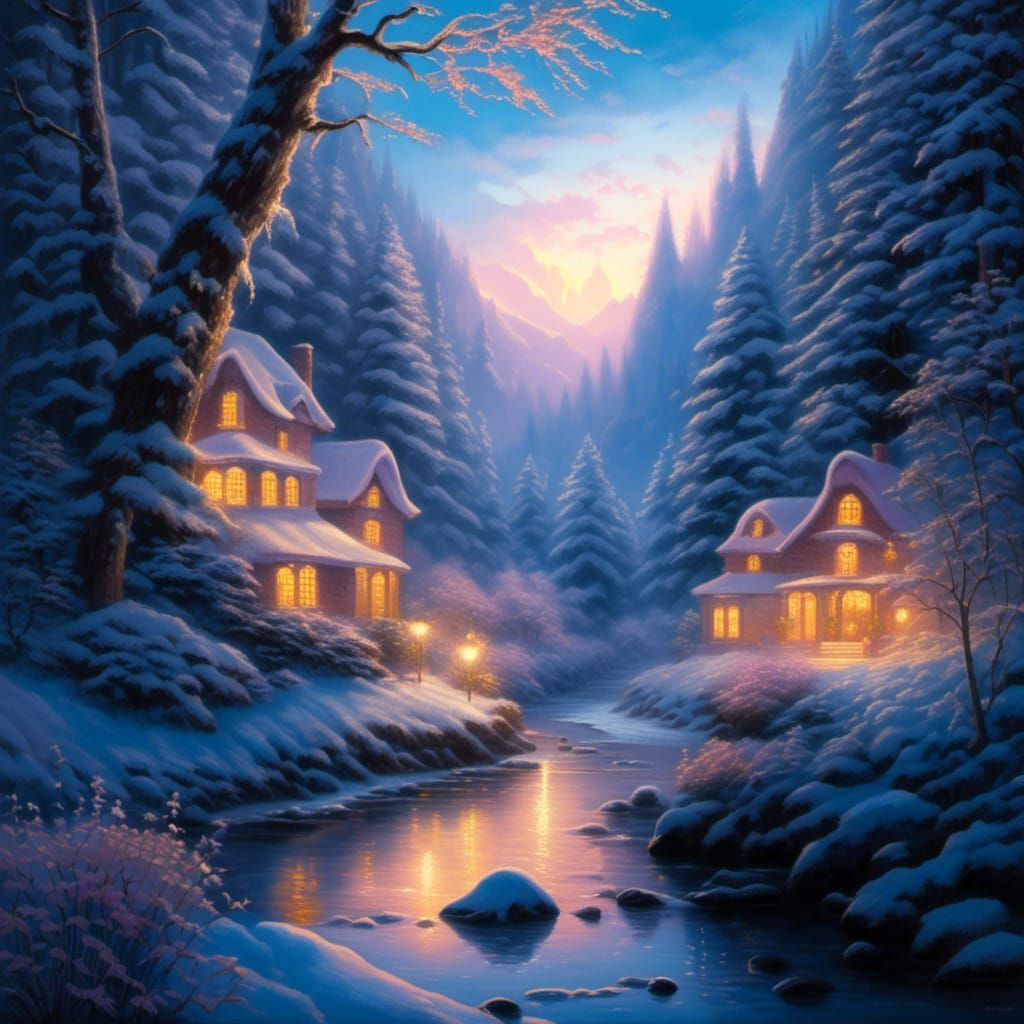 <lora:Watercolor2:1.0> "Frost glitters in the morning,"