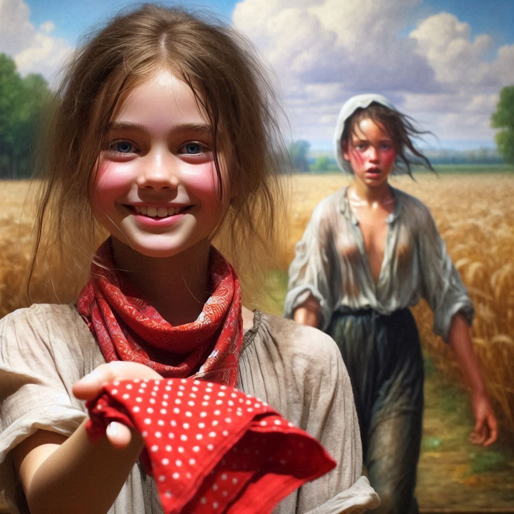 The red handkerchief with white dots