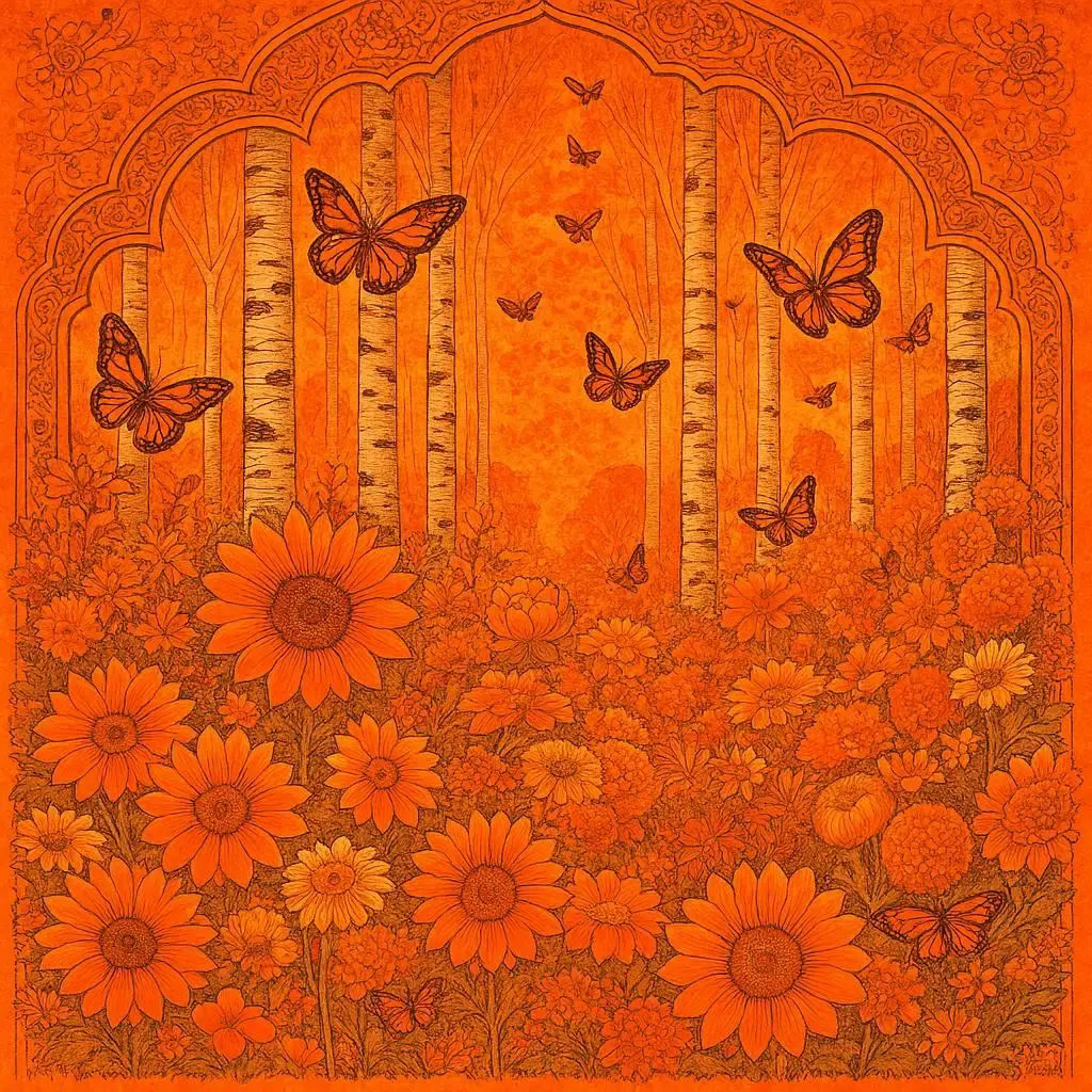 Bright, Butterflies and Birch.