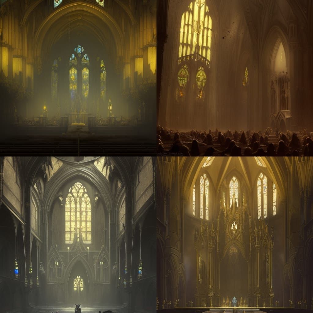 Church gargoyles spit water at the congregation.