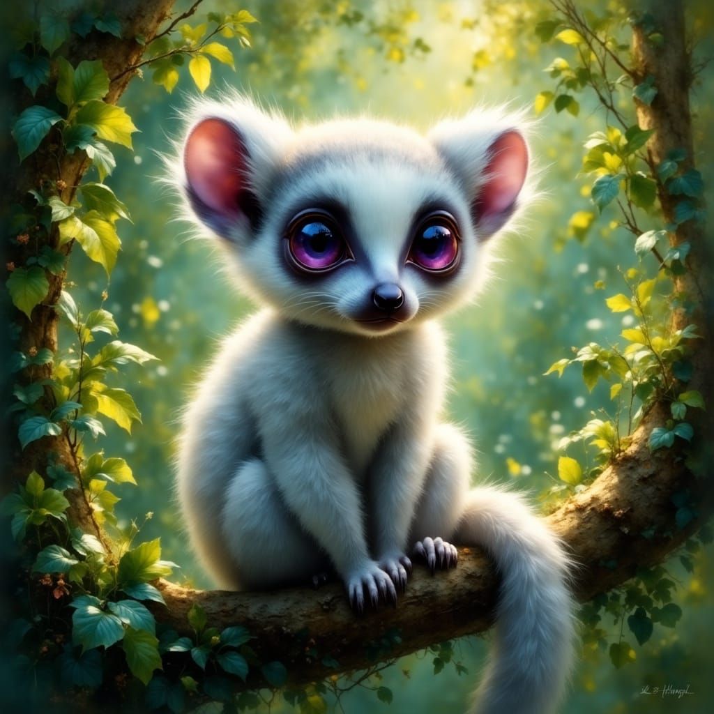 The Little Valyrian is a species of lemur that lives in the Forest of Qohor. They have silver-white fur and huge purple ...