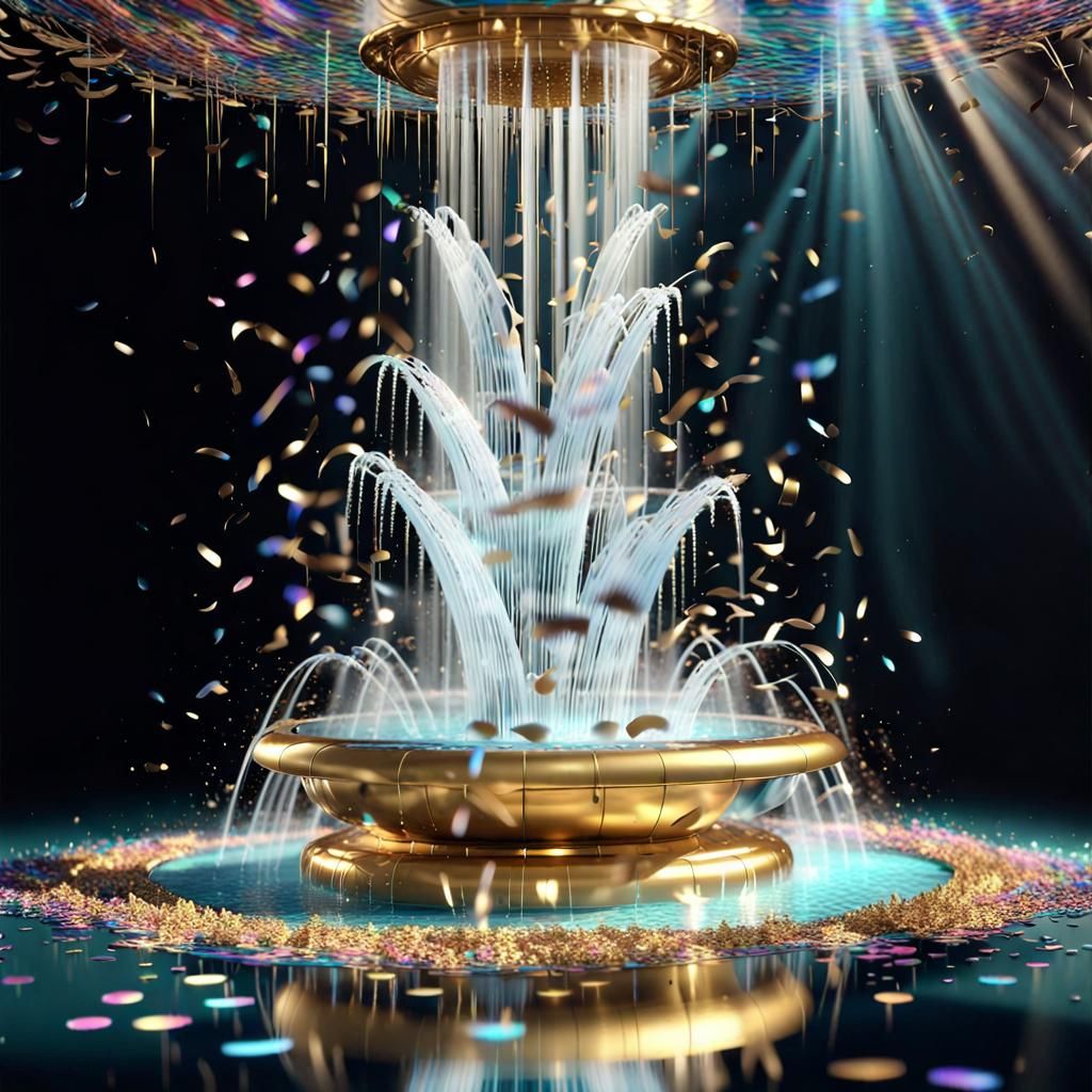 Confetti Fountain AI Generated Artwork NightCafe Creator