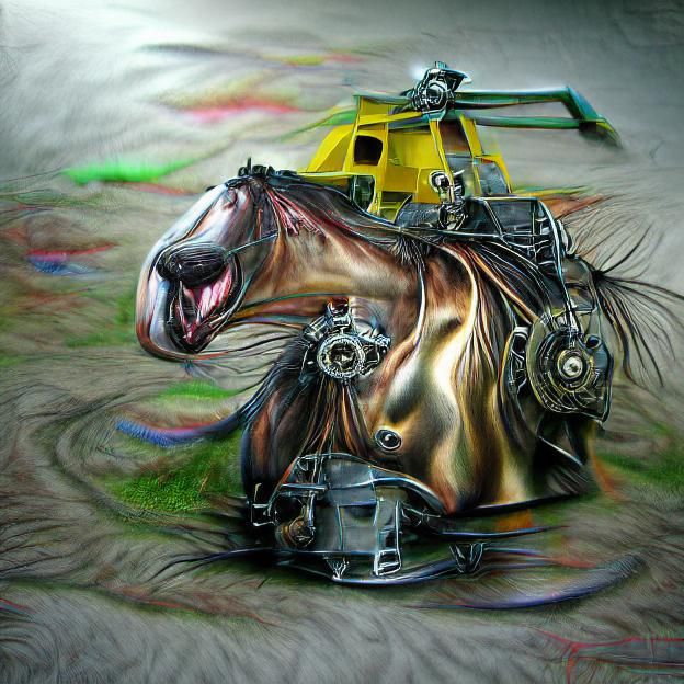 horse rotorvator AI Generated Artwork NightCafe Creator