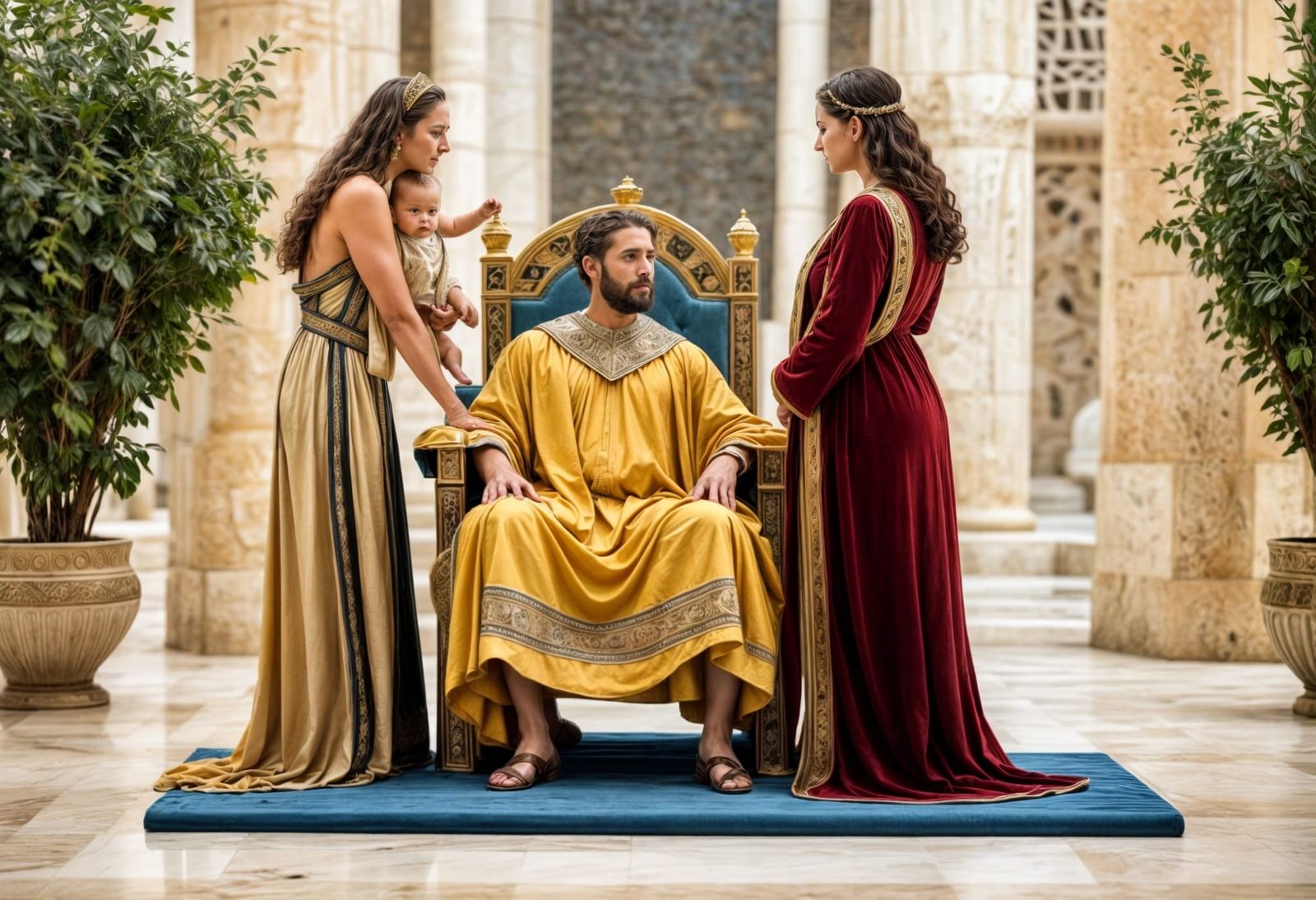 Solomons being asked to conduct a Maternity test