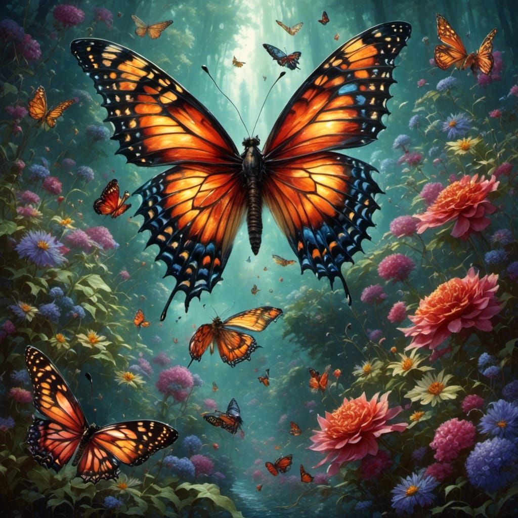 <lora:MosesAlpha:1.0> A doom butterfly