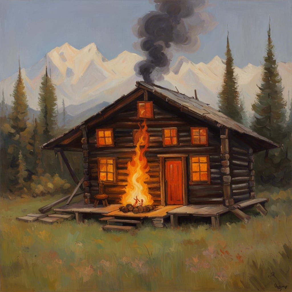 A flame plate cabin