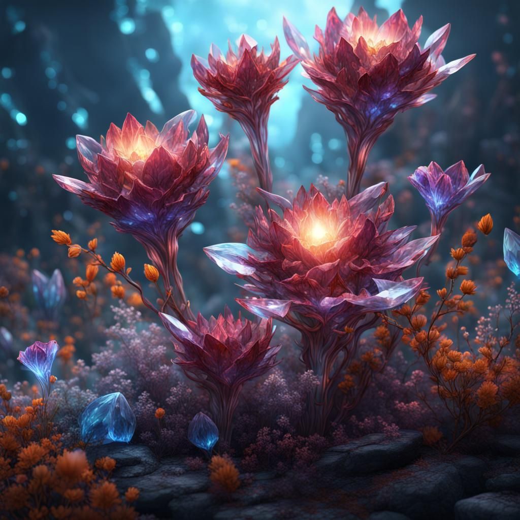 Crystal flowers  by @Ruusuhelmi Suominen