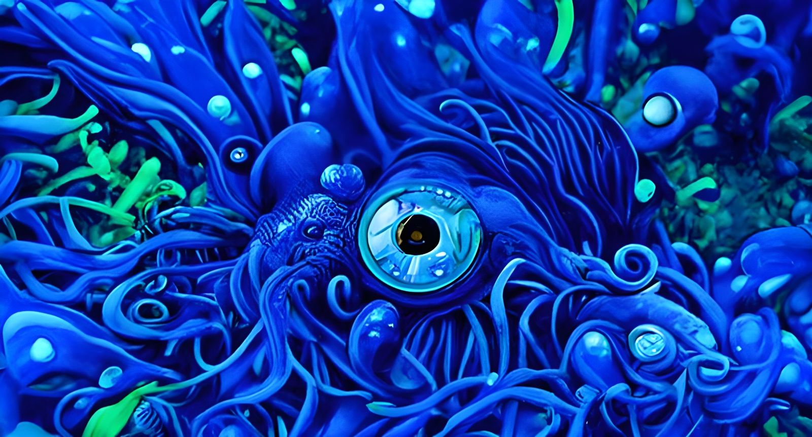 🧿 Eye spy the blue cyclops octopus lurking in the deep 🐙 # ...