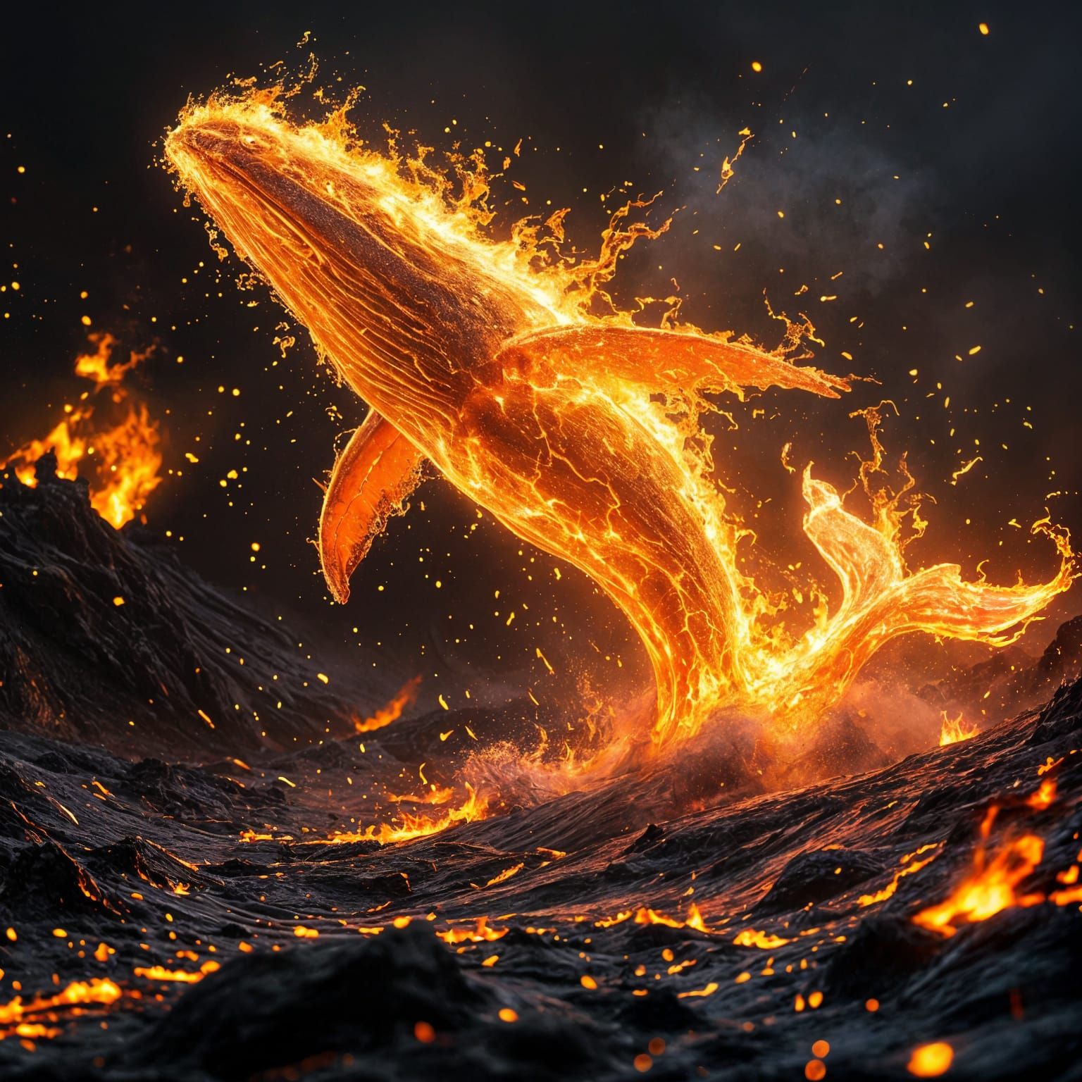 Fire whale   by @MArt