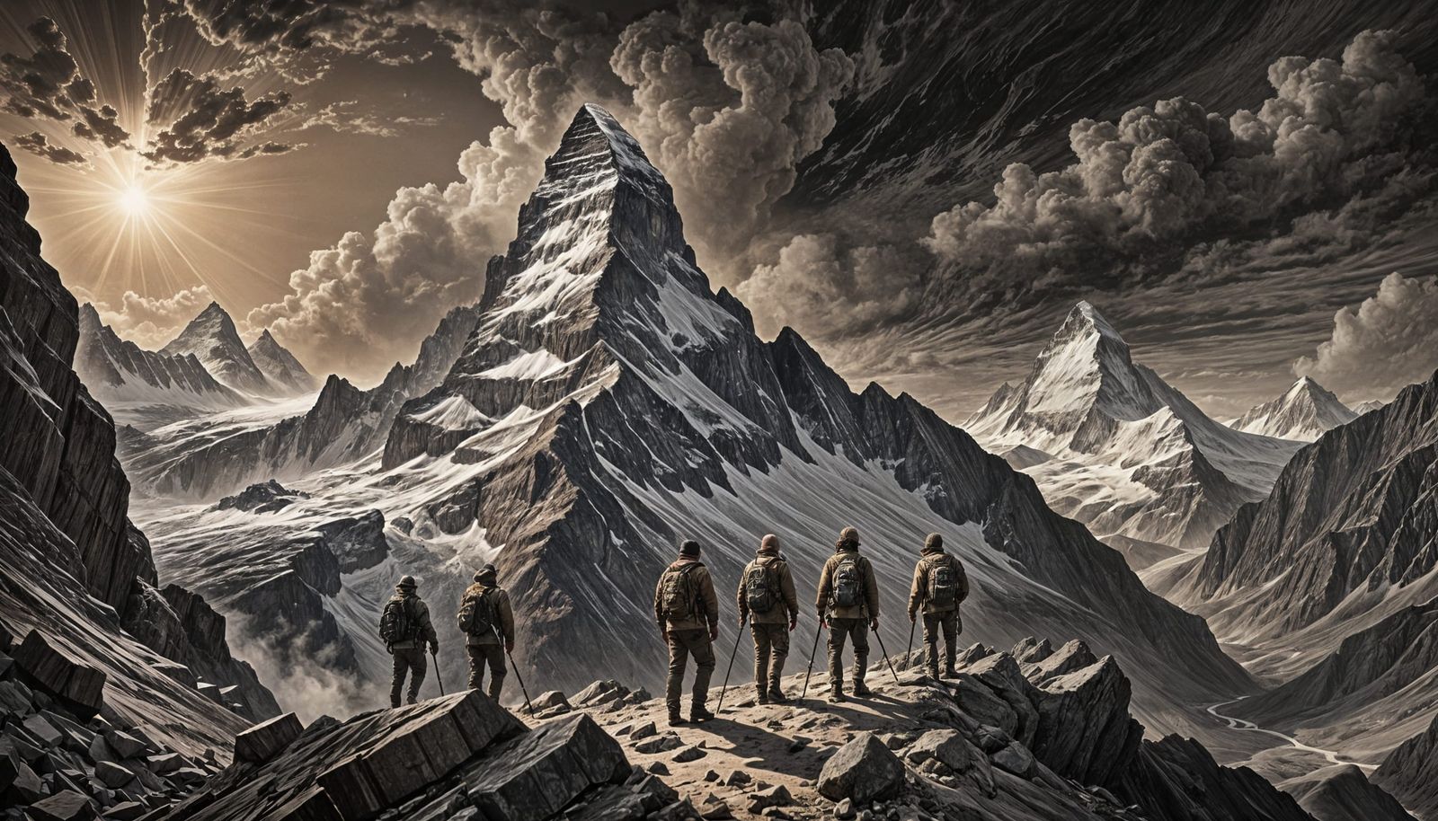 Conquest of the Mattherhorn by Edward Whymper  by @Rattenmaxi