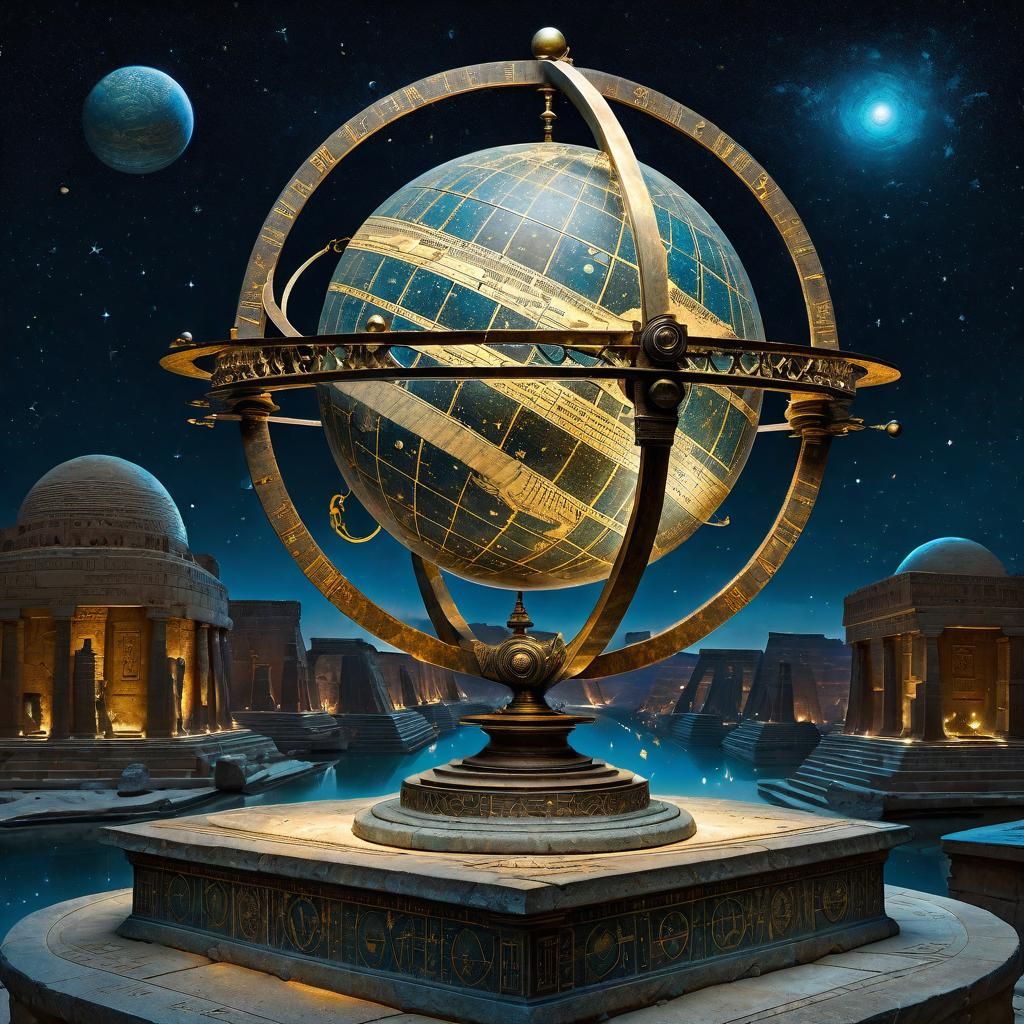 The earliest development of the armillary sphere can be traced back to the 4th century BC  by @Elaine AJ