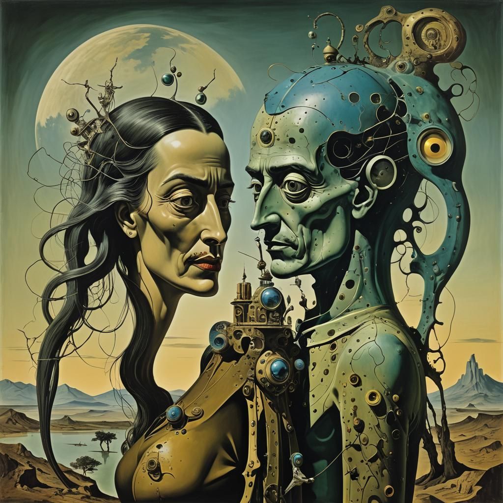 Max Ernst + Gala Dali = LOVE - AI Generated Artwork - NightCafe Creator