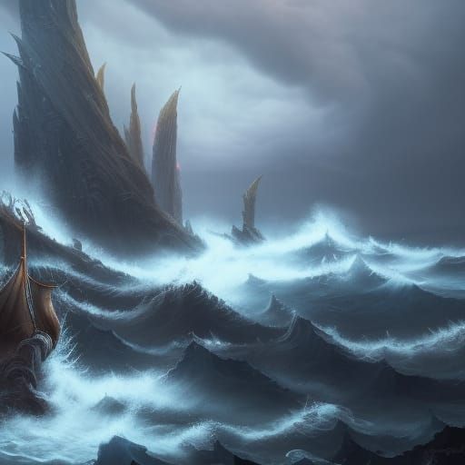 Stormy sea