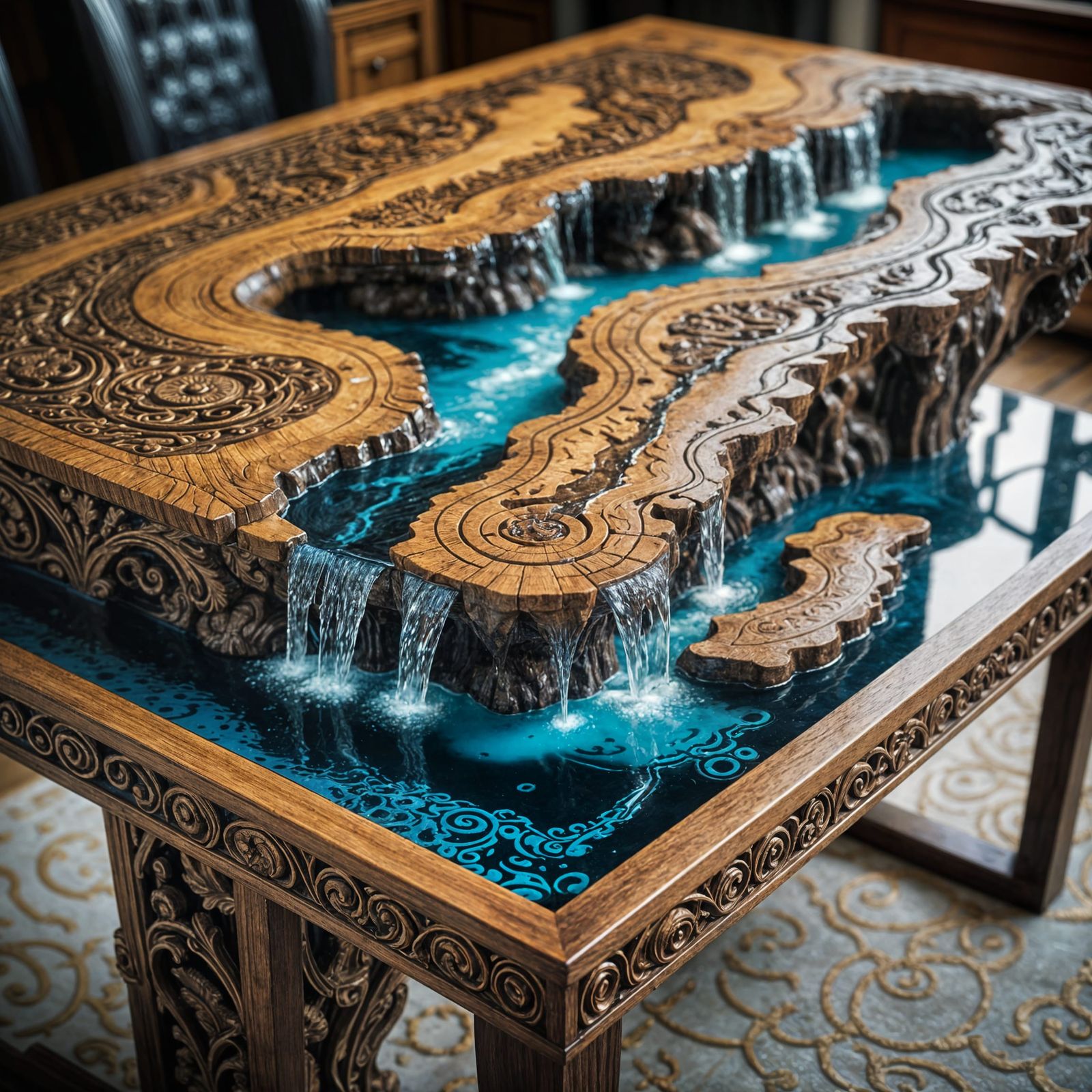 Waterfall table  by @Hippie Child