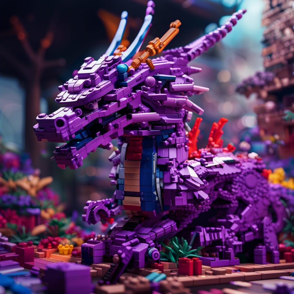 Lego purple hot sale dragon