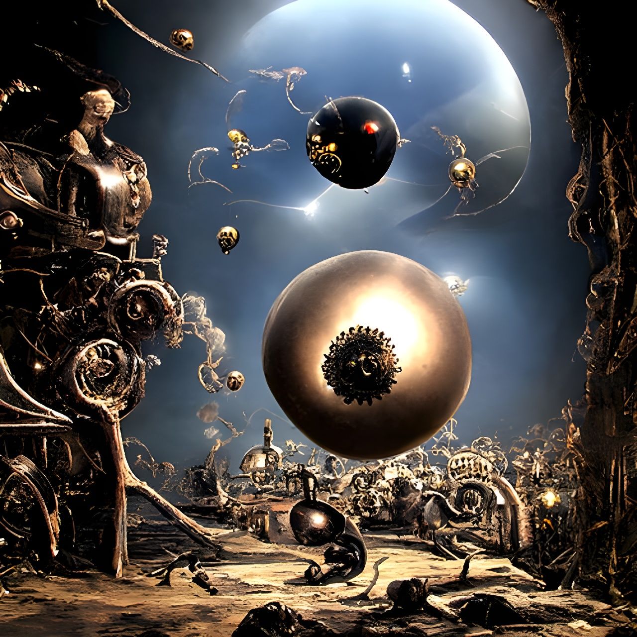 dark visions in a lucid dream of atoms coliding