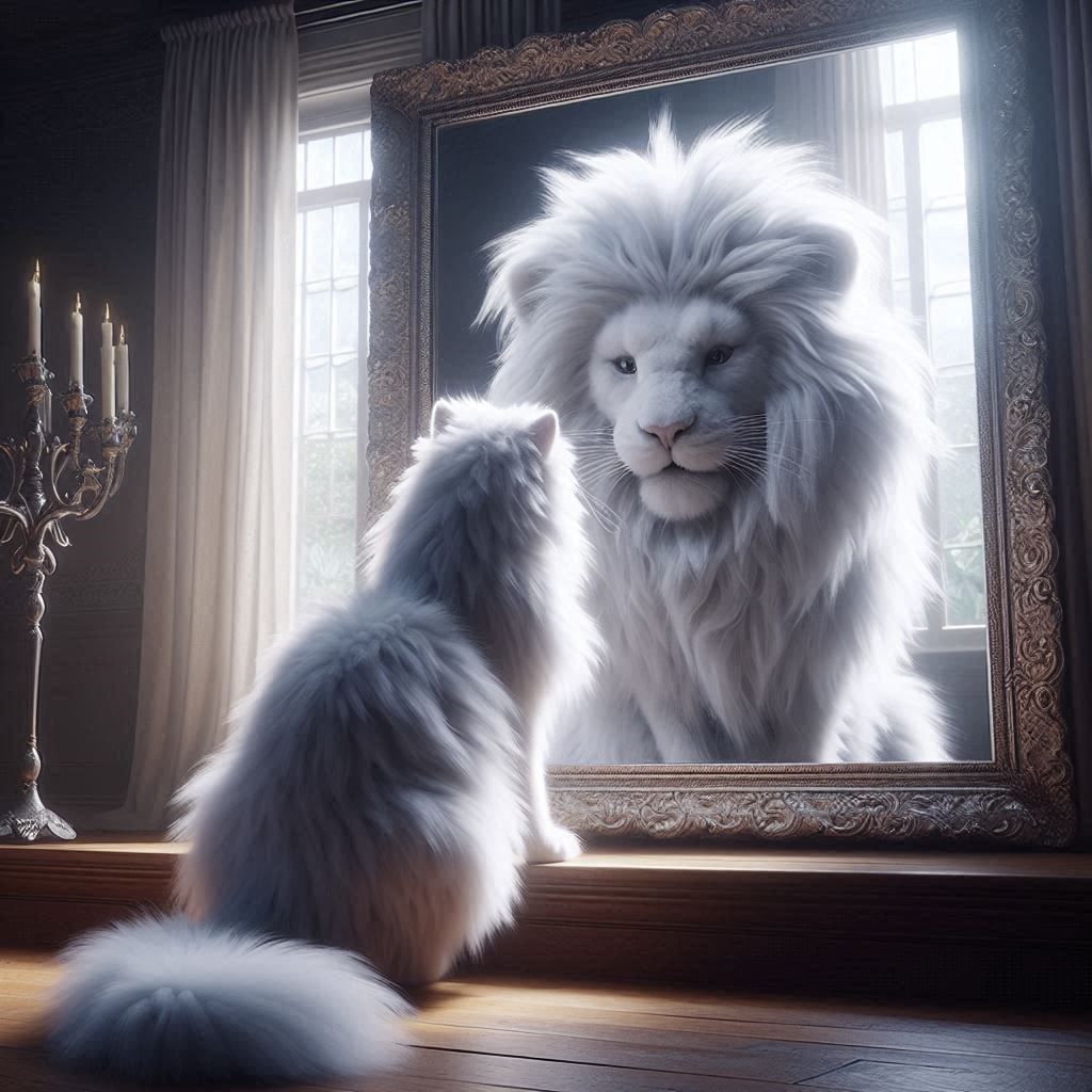 Lion In The Mirror -two