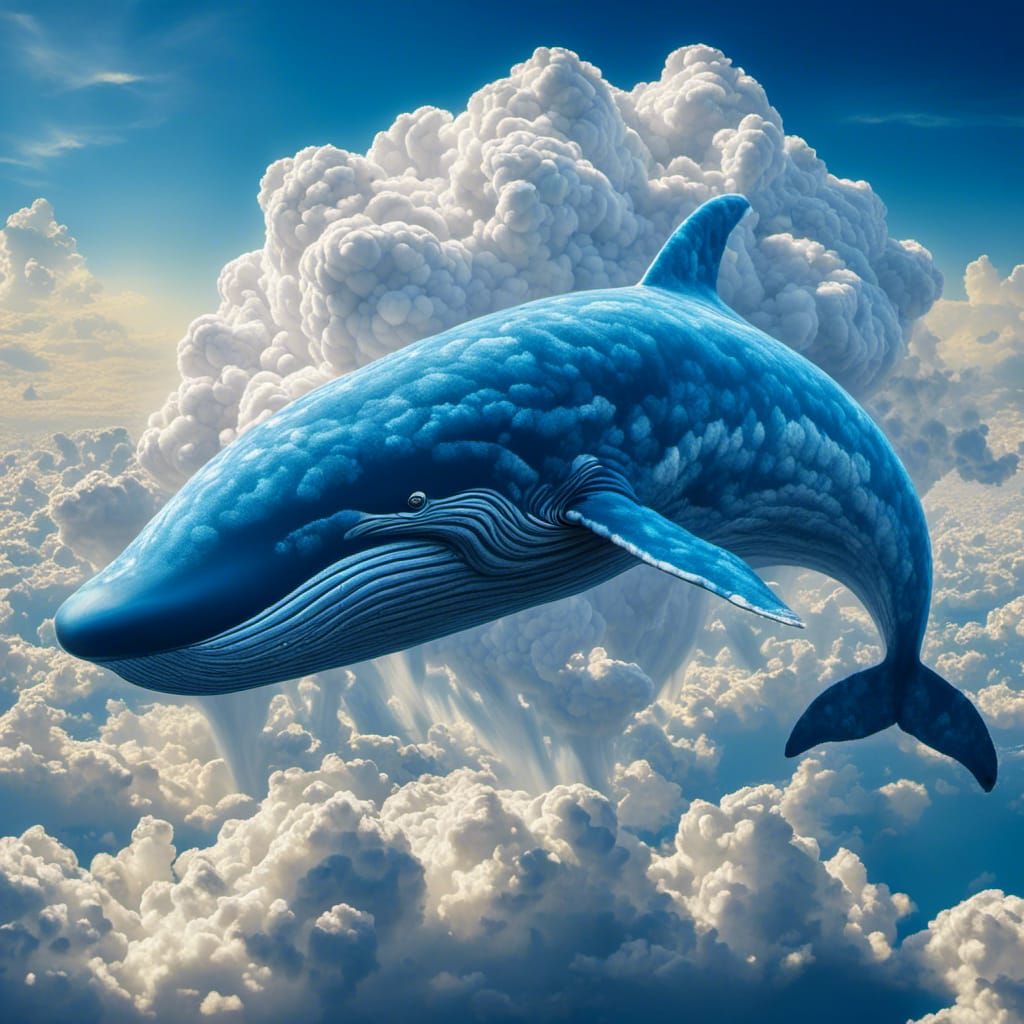 Floating Cloud Blue Blue-Whale.