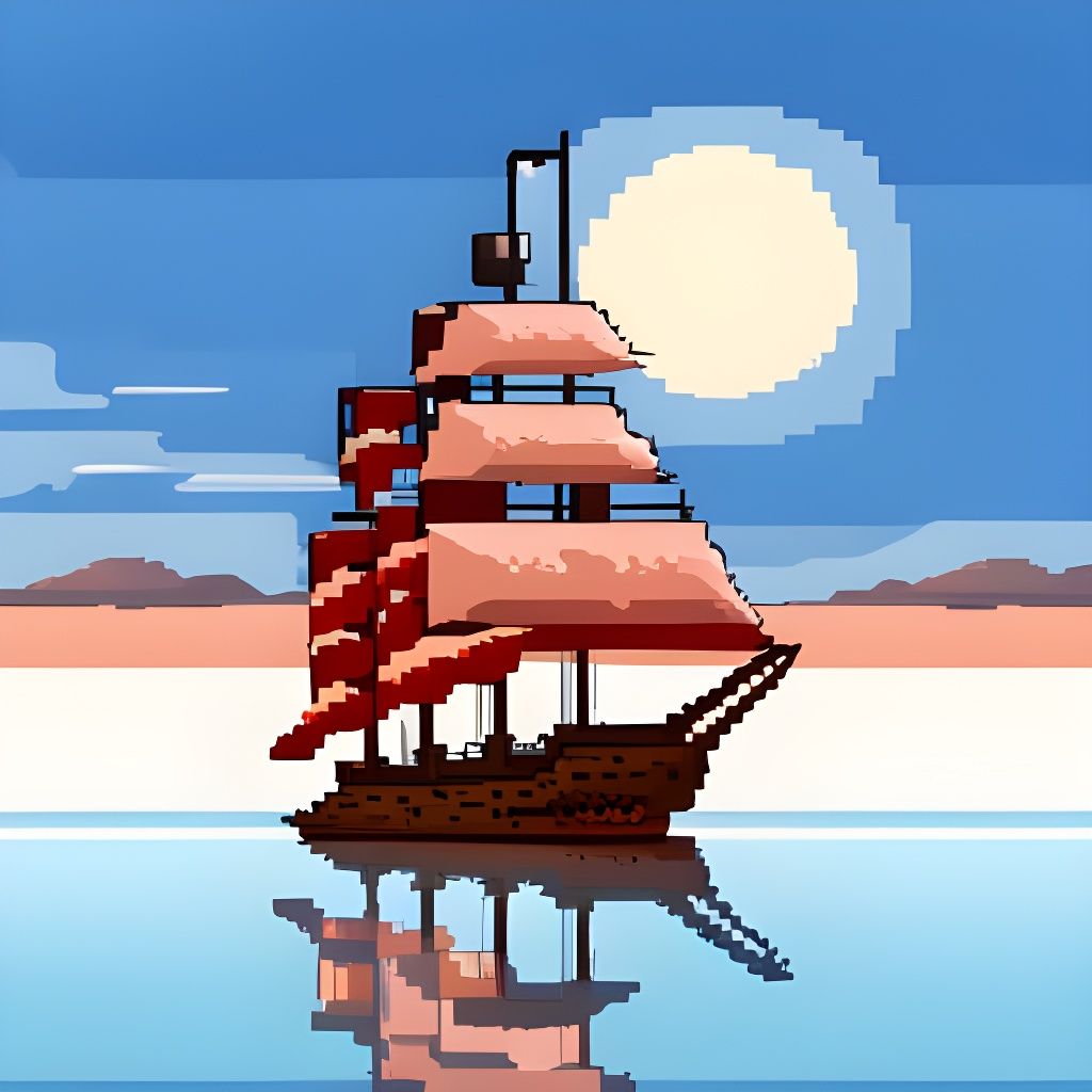 Elaborate pixel ship - AI Generated Artwork - NightCafe Creator