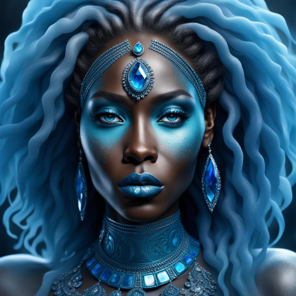 Frosted glass girlies…. of a African American woman made of ...