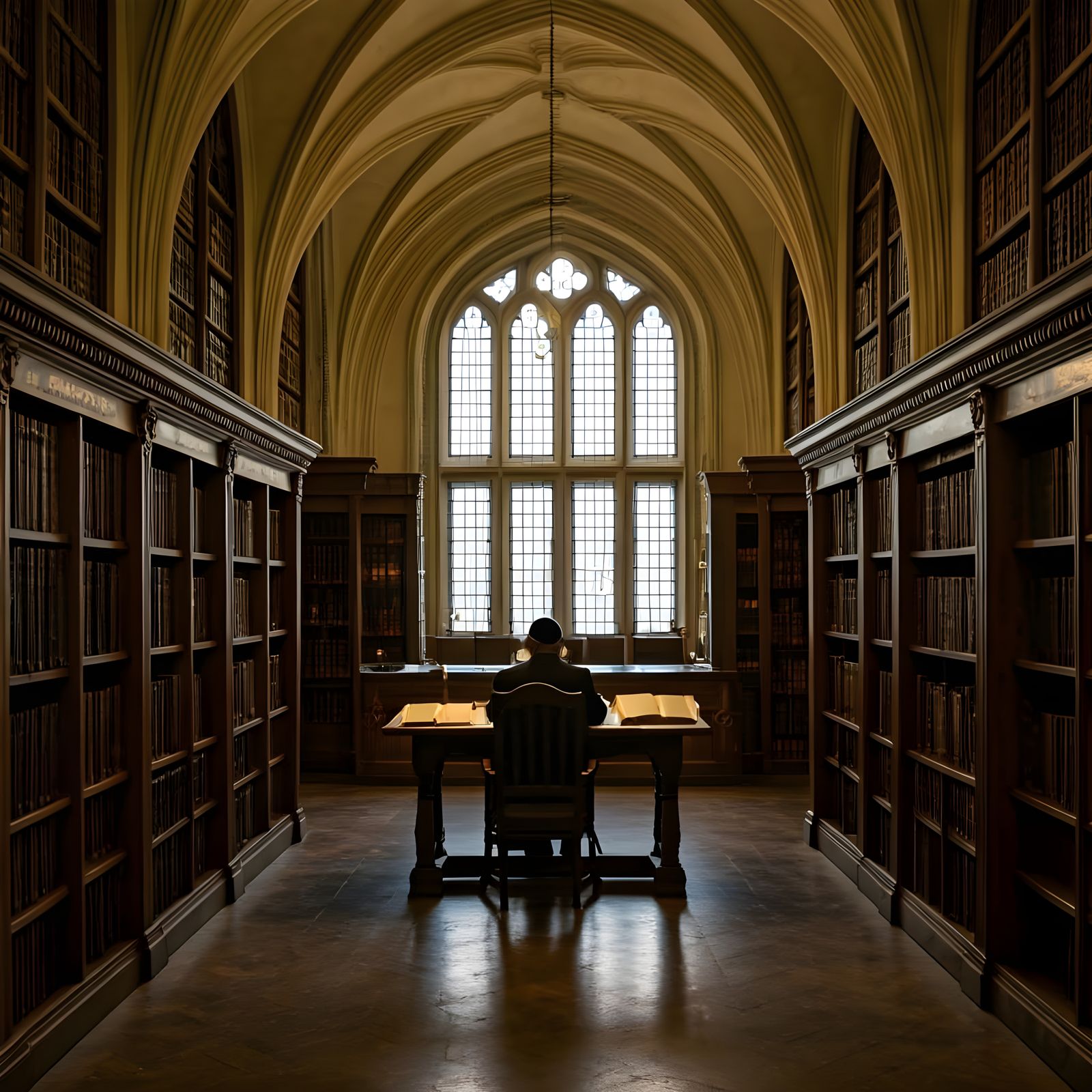 Student in Yeshivat Ponevezh Study Hall: A Study in Golden L...