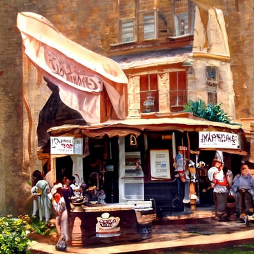 Madame's Crepe Shop on the corner street