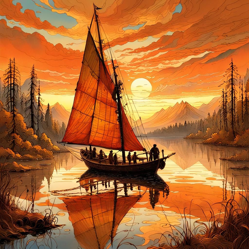 SAILING AT THE SUNRISE