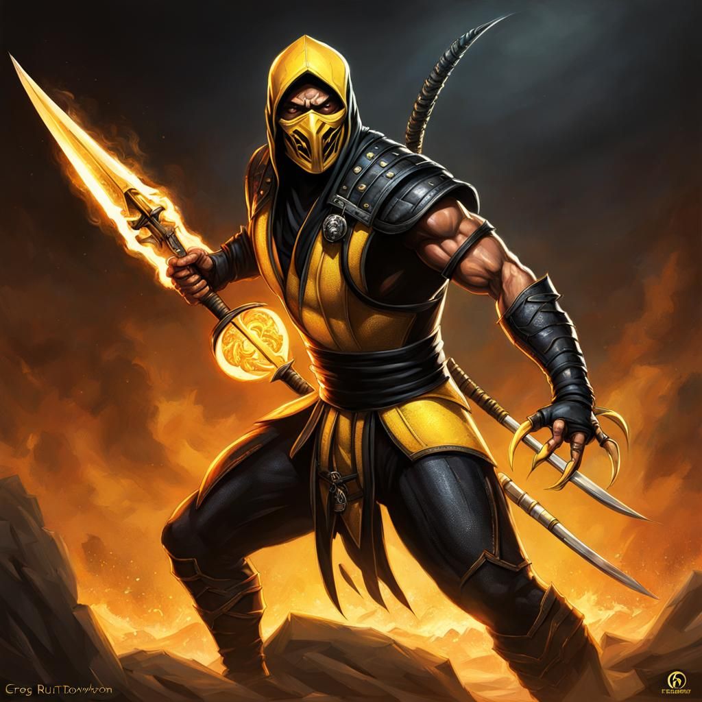 Scorpion, Mortal Kombat, spear
