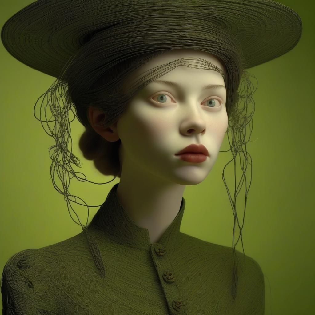 Portrait in Olive Green.