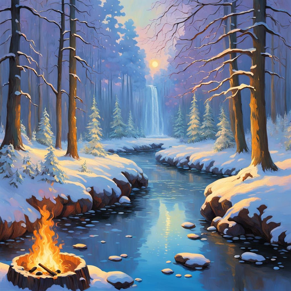 Winter Wonderland in Miyazaki-Inspired Serenity