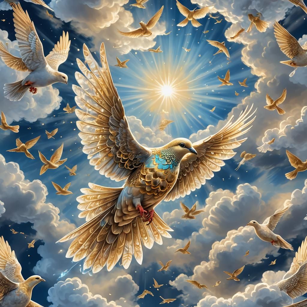 Dove In Flight 🕊️