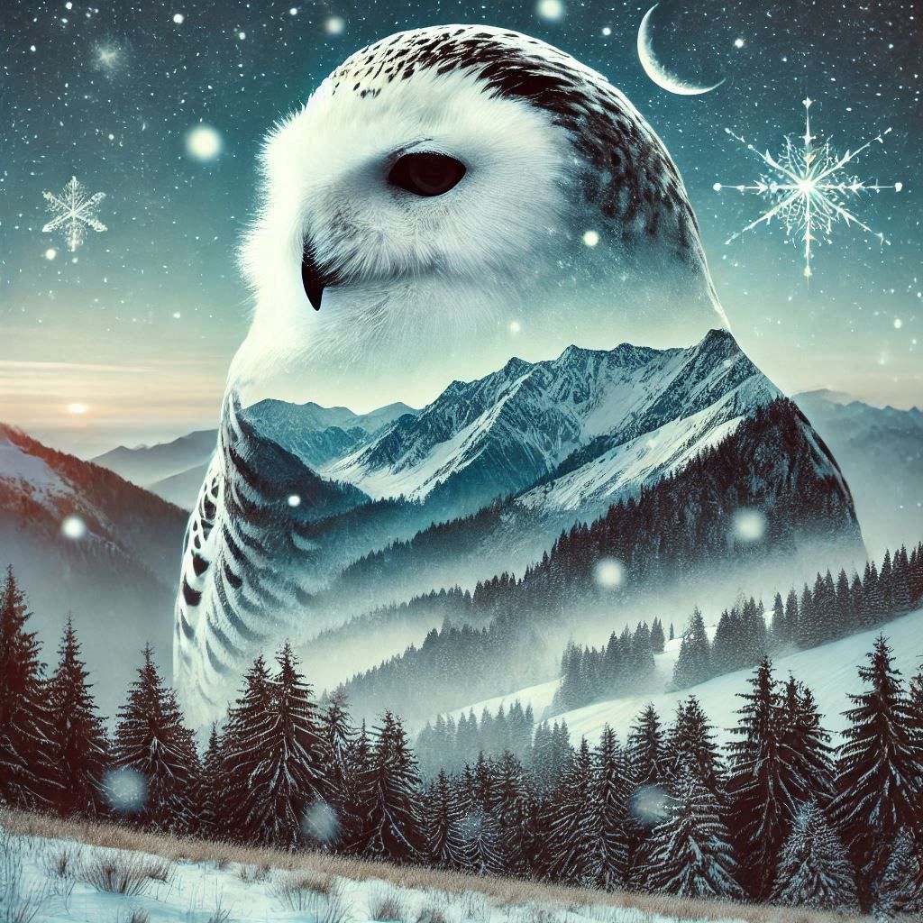 double exposure beautiful fantasy DALL-E 3 portrait landscape..