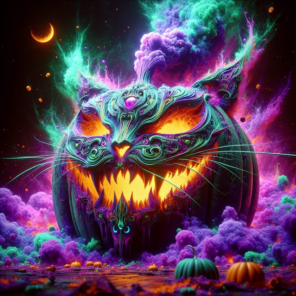 Pumpkat King  by @Draconis Rex