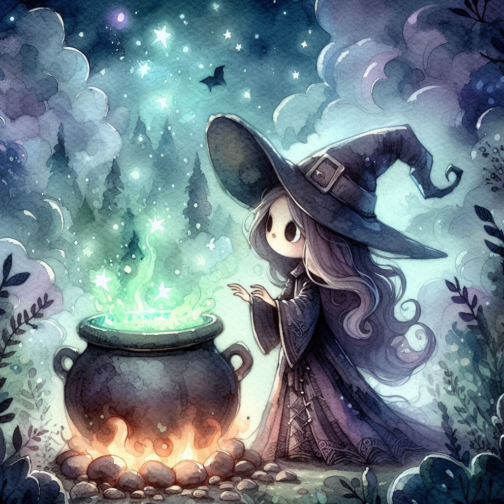 watercolor witch-- 02