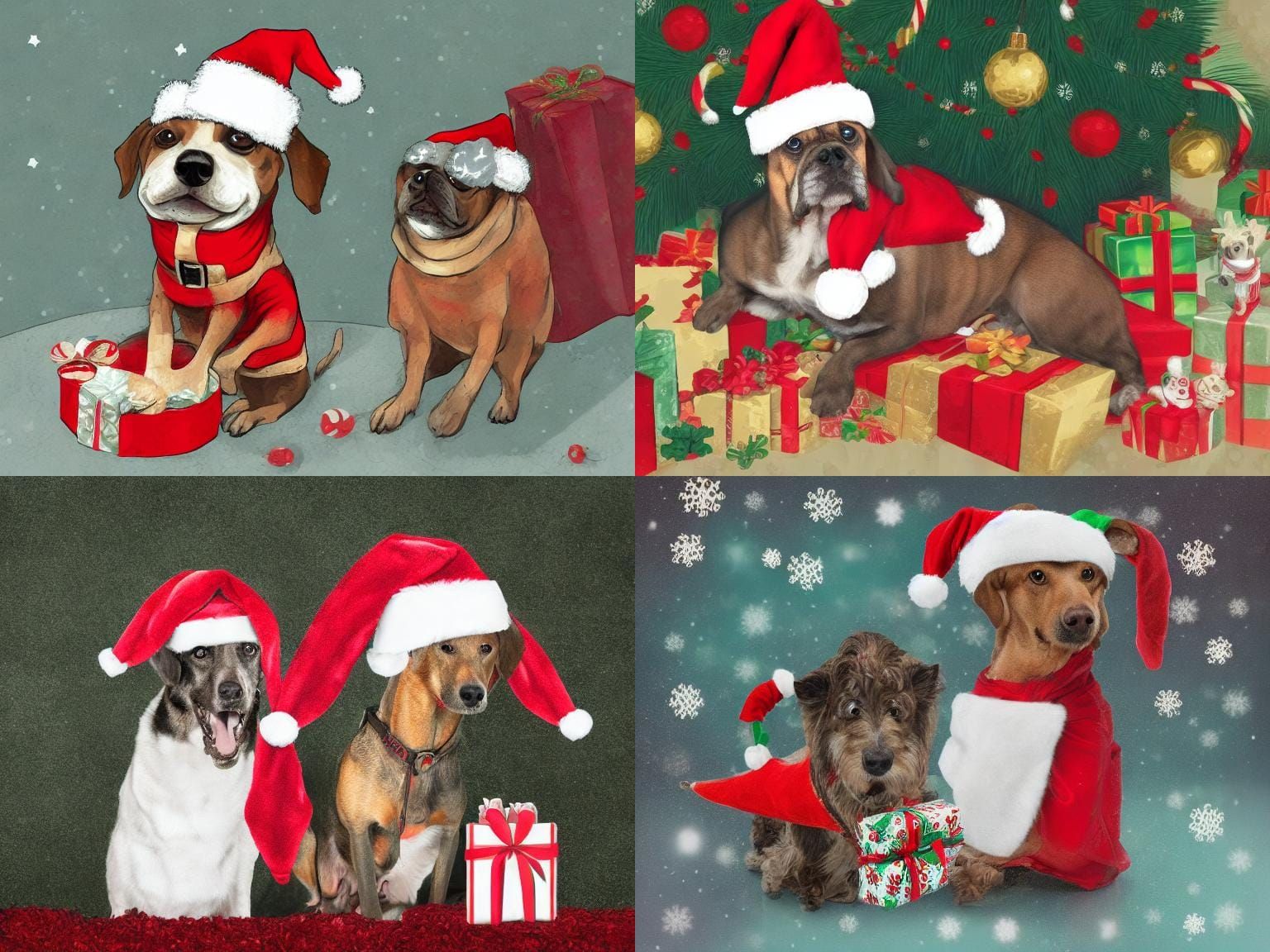 Doggy Christmas - AI Generated Artwork - NightCafe Creator