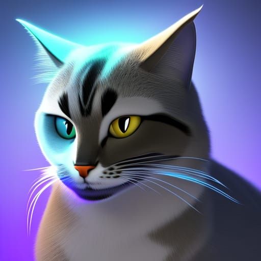 Nicholas Cage as a Cat: Pixar-Style 3D Art