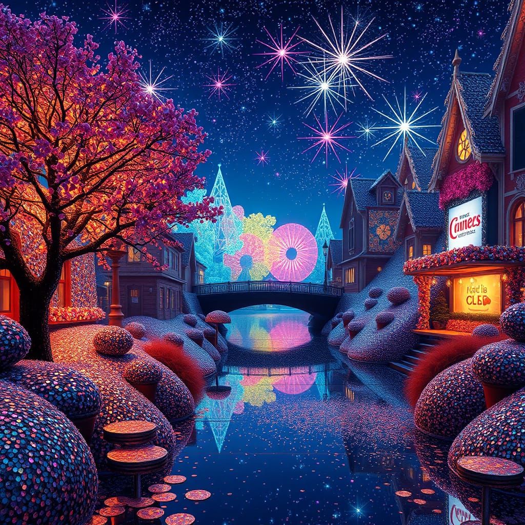 An amazing world where everything glitters like a sequin-covered dream.  by @realdealiom